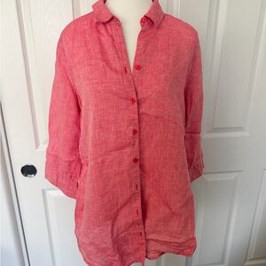 Chicos No-Iron Linen Top - Sz 1